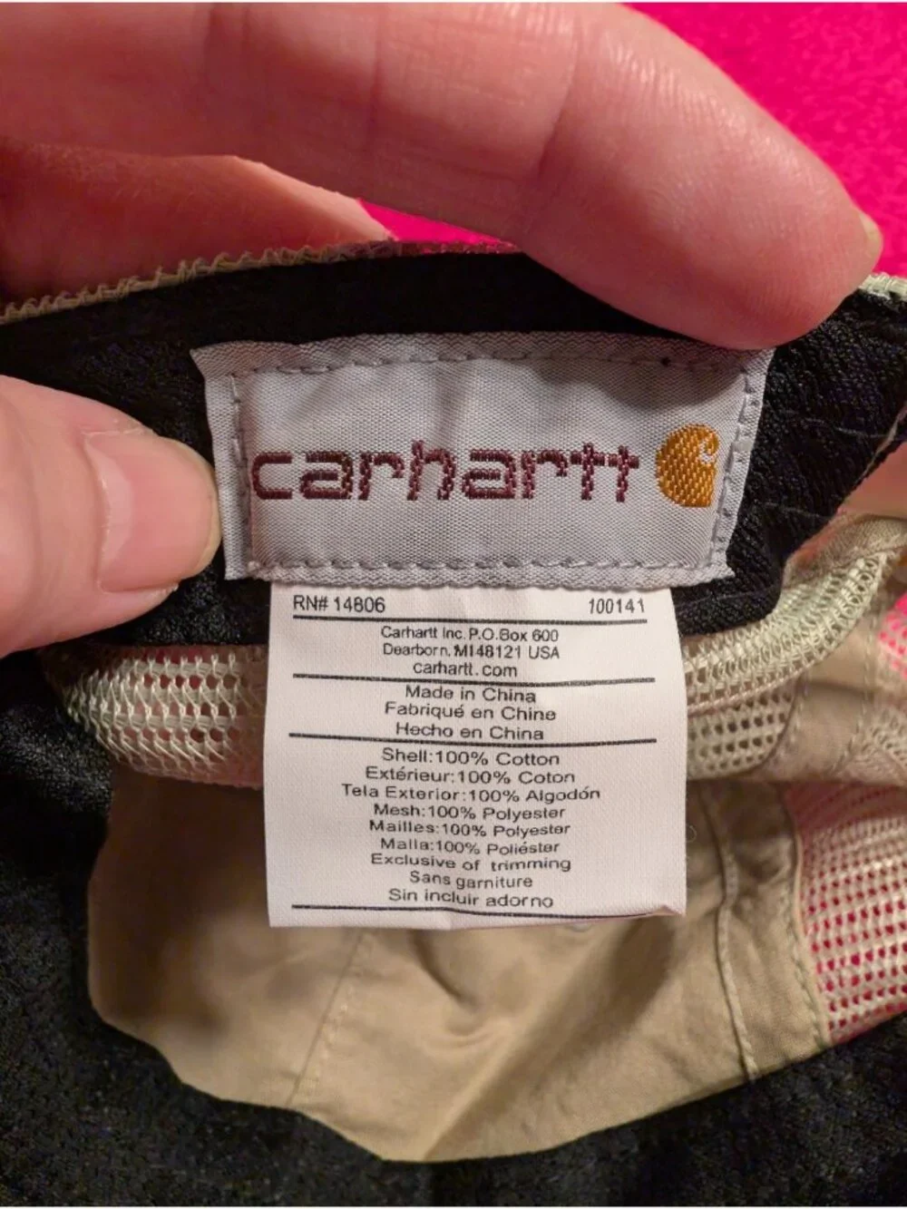 Carhartt Mesh Back Trucker Hat Mens Gravel Gray Tan Canvas Logo Snapback Cap